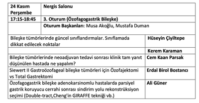 Oturum programı