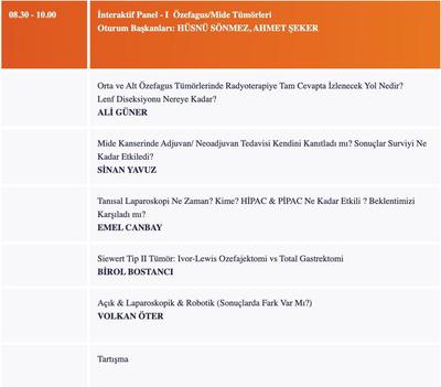 Oturum programı